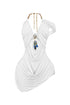 Look Again Mesh Halter Mini Dress